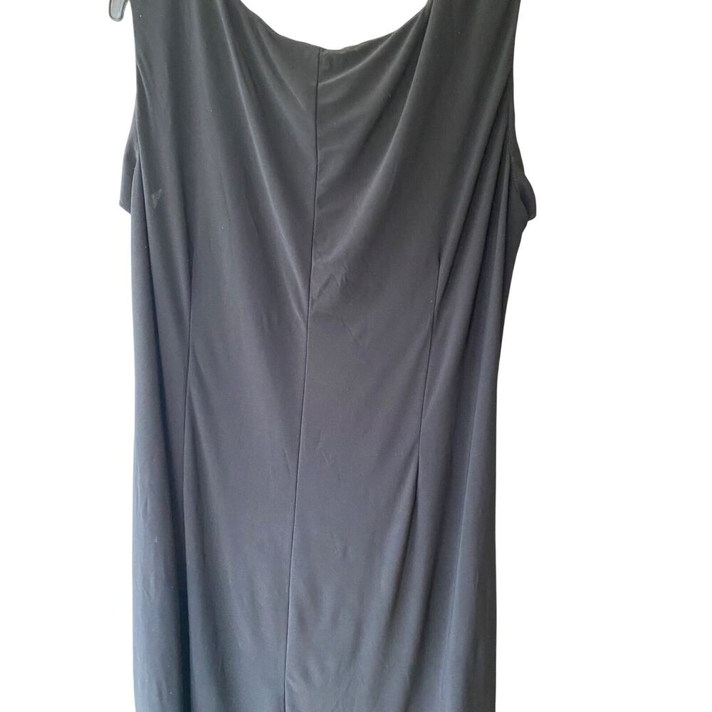 Scarlett Nite Womens Plus Size Black Dress Ruffled Front Sleeveless 22W - Picture 6 of 6